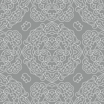 Seamless background with abstract ethnic pattern Stock Illustration
