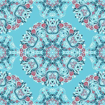 Seamless background with abstract ethnic pattern Stock Illustration