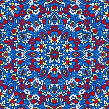 Seamless background with abstract ethnic pattern Stock Illustration