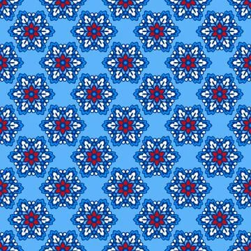 Seamless background with abstract ethnic pattern Illustrazione stock