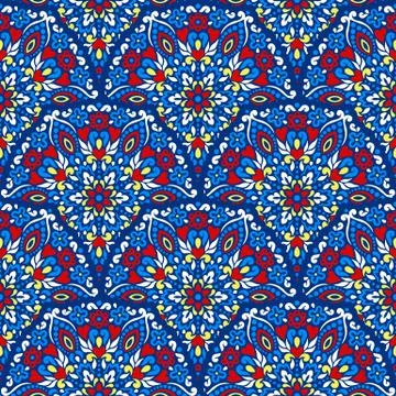 Seamless background with abstract ethnic pattern Illustrazione stock