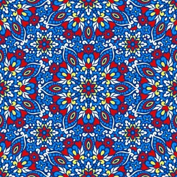 Seamless background with abstract ethnic pattern Stock Illustration
