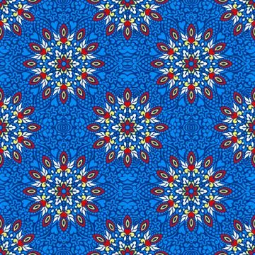 Seamless background with abstract ethnic pattern Stock Illustration