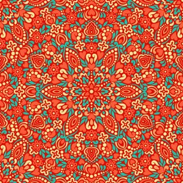 Seamless background with abstract ethnic pattern Illustrazione stock