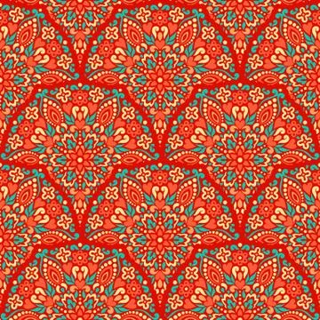 Seamless background with abstract ethnic pattern Illustrazione stock