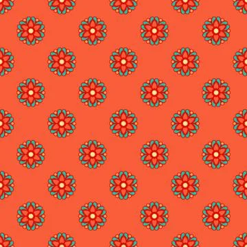 Seamless background with abstract ethnic pattern Stock Illustration