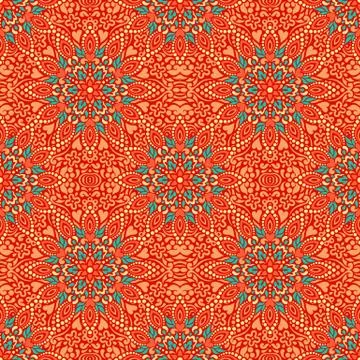 Seamless background with abstract ethnic pattern Stock Illustration