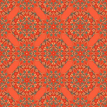Seamless background with abstract ethnic pattern Stock Illustration