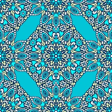 Seamless background with abstract ethnic pattern Stock Illustration