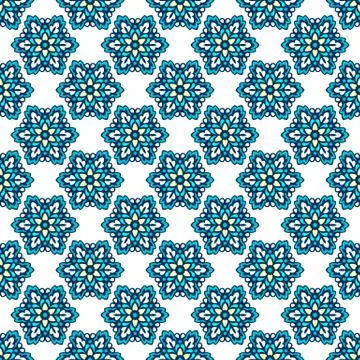 Seamless background with abstract ethnic pattern Stock Illustration