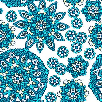 Seamless background with abstract ethnic pattern Stock Illustration