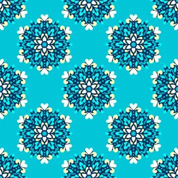 Seamless background with abstract ethnic pattern Stock Illustration