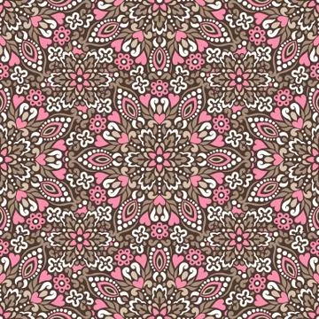 Seamless background with abstract ethnic pattern Illustrazione stock