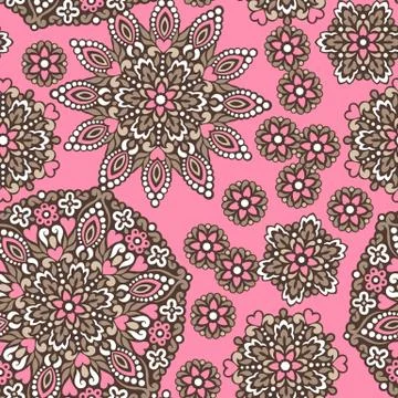 Seamless background with abstract ethnic pattern Stock Illustration