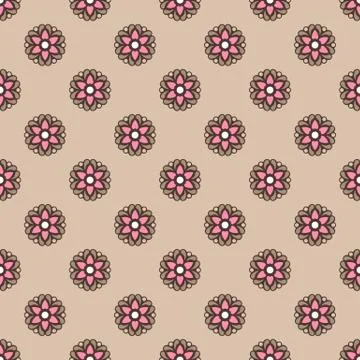 Seamless background with abstract ethnic pattern Stock Illustration