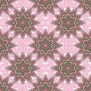 Seamless background with abstract ethnic pattern Stock Illustration