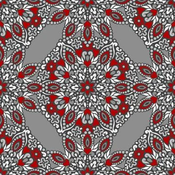 Seamless background with abstract ethnic pattern Stock Illustration