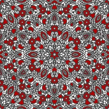 Seamless background with abstract ethnic pattern Stock Illustration