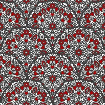 Seamless background with abstract ethnic pattern Stock Illustration