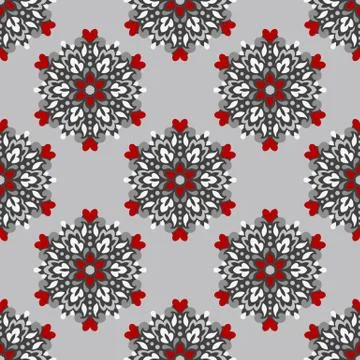Seamless background with abstract ethnic pattern Stock Illustration