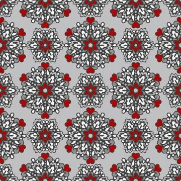 Seamless background with abstract ethnic pattern Stock Illustration