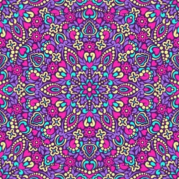 Seamless background with abstract ethnic pattern Illustrazione stock