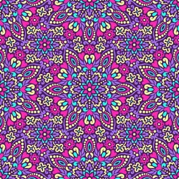 Seamless background with abstract ethnic pattern Stock Illustration