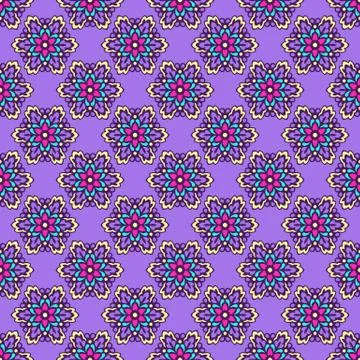 Seamless background with abstract ethnic pattern Stock Illustration