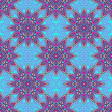 Seamless background with abstract ethnic pattern Stock Illustration