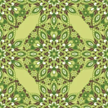 Seamless background with abstract ethnic pattern Stock Illustration