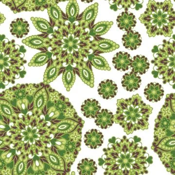 Seamless background with abstract ethnic pattern Stock Illustration