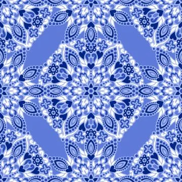 Seamless background with abstract ethnic pattern Stock Illustration