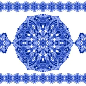 Seamless background with abstract ethnic pattern Stock Illustration