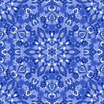 Seamless background with abstract ethnic pattern Stock Illustration