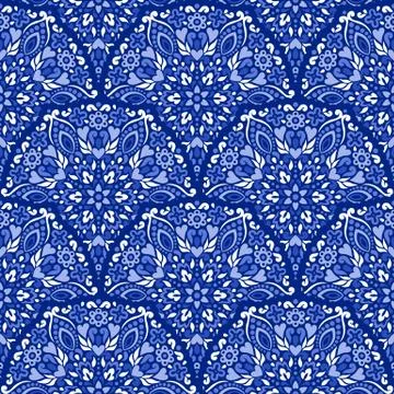 Seamless background with abstract ethnic pattern Stock Illustration