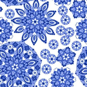 Seamless background with abstract ethnic pattern Stock Illustration