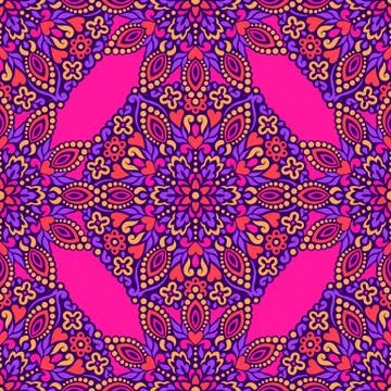 Seamless background with abstract ethnic pattern Stock Illustration