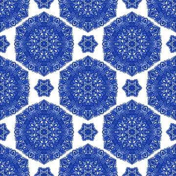 Seamless background with abstract ethnic pattern Stock Illustration