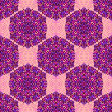 Seamless background with abstract ethnic pattern Stock Illustration