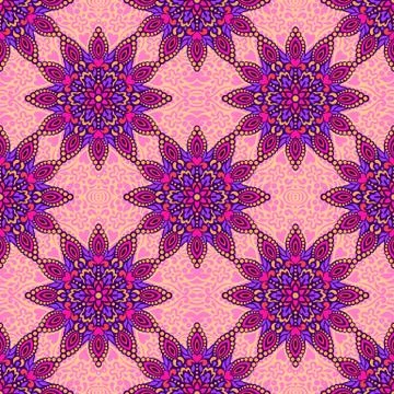 Seamless background with abstract ethnic pattern Stock Illustration