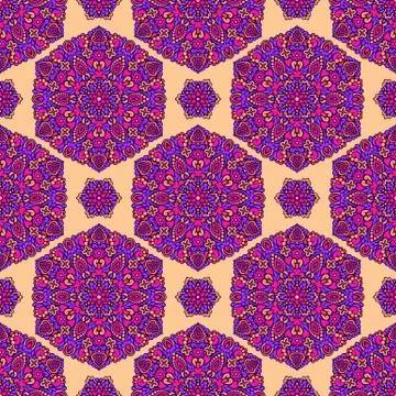 Seamless background with abstract ethnic pattern Illustrazione stock