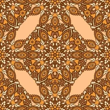 Seamless background with abstract ethnic pattern Illustrazione stock