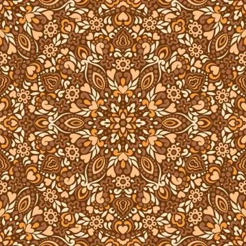Seamless background with abstract ethnic pattern Stock Illustration