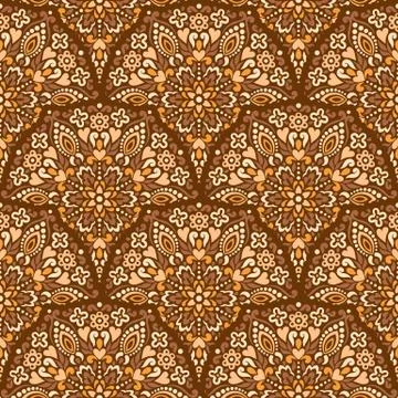Seamless background with abstract ethnic pattern Stock Illustration