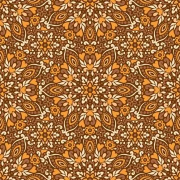 Seamless background with abstract ethnic pattern Stock Illustration