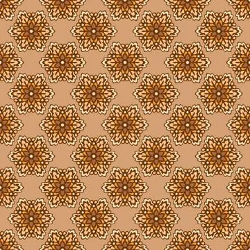 Seamless background with abstract ethnic pattern Stock Illustration