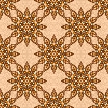 Seamless background with abstract ethnic pattern Stock Illustration