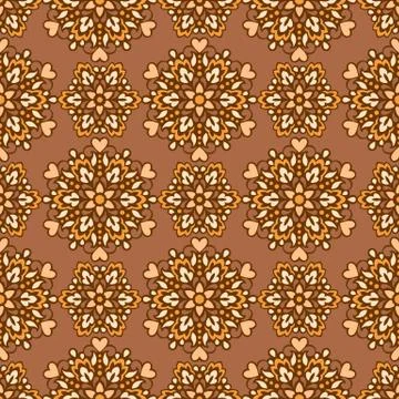 Seamless background with abstract ethnic pattern Stock Illustration