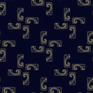 Seamless background with abstract floral elements for fabric and other surfac Stock Illustration