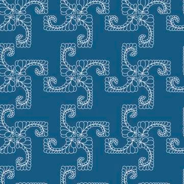 Seamless background with abstract floral elements for fabric and other surfac 스톡 일러스트